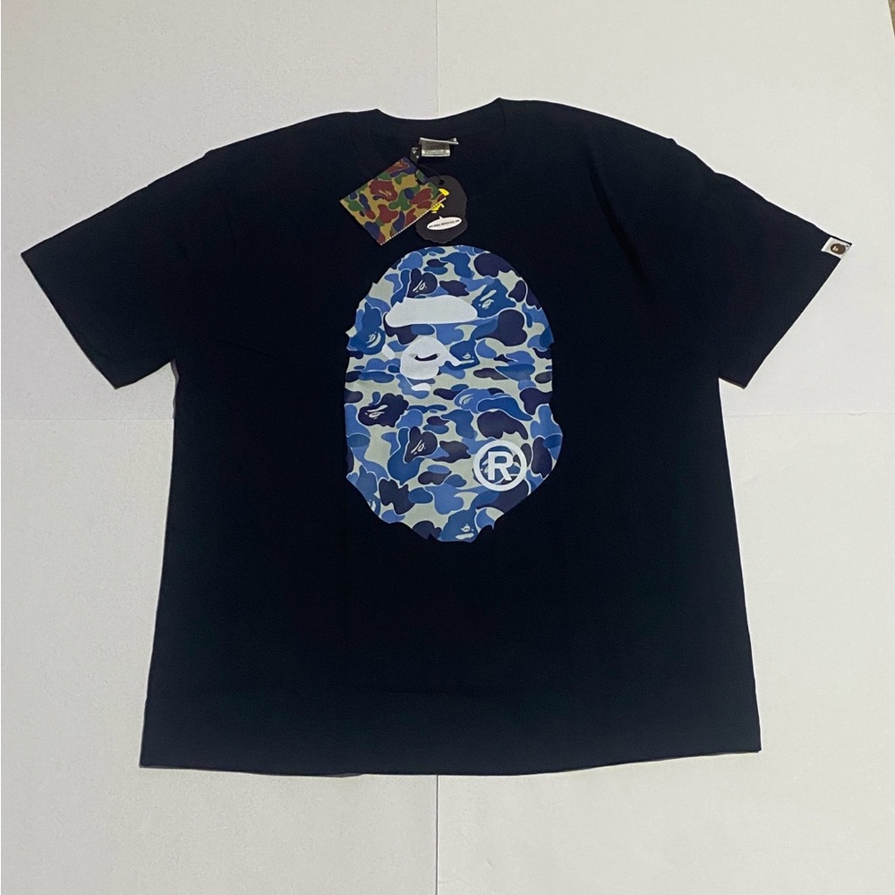 Light Blue Camo Bape T-Shirt Size Large
